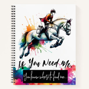 Wenn Sie mich Wasserfarbpferd brauchen Notizbuch
