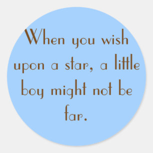 Wenn Sie nach einem Stern wünschen, könnte ein Runder Aufkleber