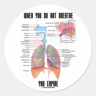 Wenn Sie nicht atmen, vergehen Sie (respiratorisch Runder Aufkleber