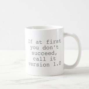 Wenn Sie nicht erfolgreich sind, rufen Sie die Ver Kaffeetasse