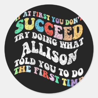 Wenn Sie nicht erfolgreich sind, versuchen Sie, wa Runder Aufkleber