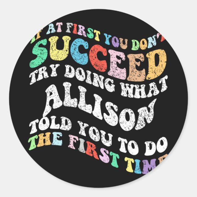 Wenn Sie nicht erfolgreich sind, versuchen Sie, wa Runder Aufkleber (Vorderseite)