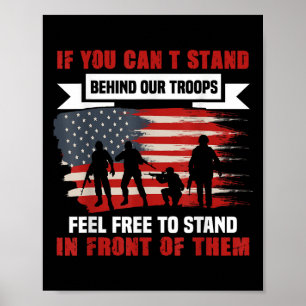 Wenn Sie nicht hinter unseren Truppen Amerika Gesc Poster