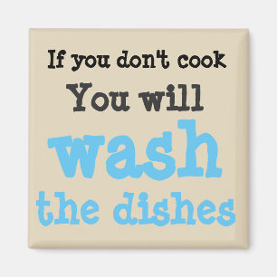 Wenn Sie nicht kochen, werden Sie die Geschirr was Magnet