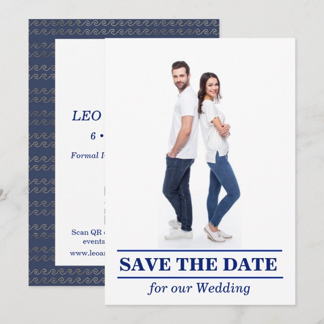 Wenn Sie Segeln mögen, Flachdatum-Sparkarte Save The Date (Vorne/Hinten)