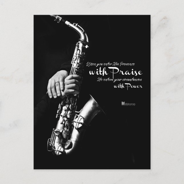 Wenn Sie seine Anwesenheit mit Lob Postkarte (Vorderseite)