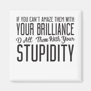 Wenn Sie sie nicht mit Ihrer Brillianz erstaunen k Magnet