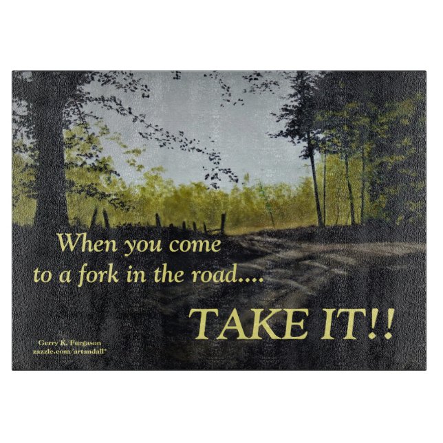 WENN SIE ZU EINER GLAS-SCHNITTSTELLE KOMMEN SCHNEIDEBRETT (Vorderseite)