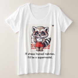 Wenn Stress Kalorien verbrannt Große Größe T-Shirt