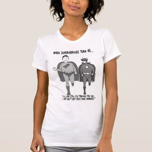 Wenn Superheroes den 40 Damen-Petite T - Shirt