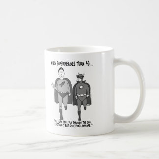 Wenn Superheroes die 40 Klassiker-Tasse drehen Kaffeetasse