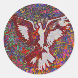 wenn Tauben weinen Runder Aufkleber