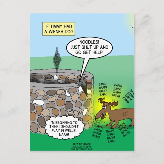 Wenn Timmy einen Dackel Hund hätte Postkarte (Vorderseite)