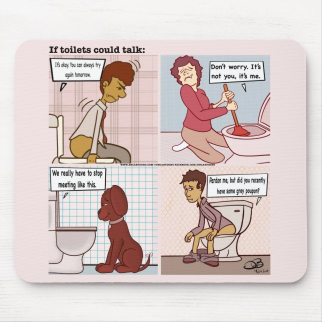 Wenn Toiletten über die Maus sprechen könnten Mousepad (Vorne)