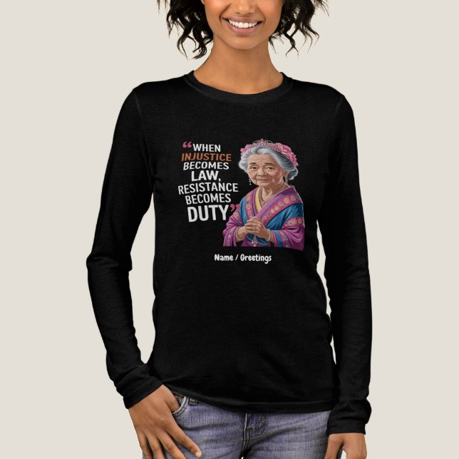 Wenn Ungerechtigkeit zum Gesetz wird, wird Widerst Tri-Blend Shirt (Vorderseite)