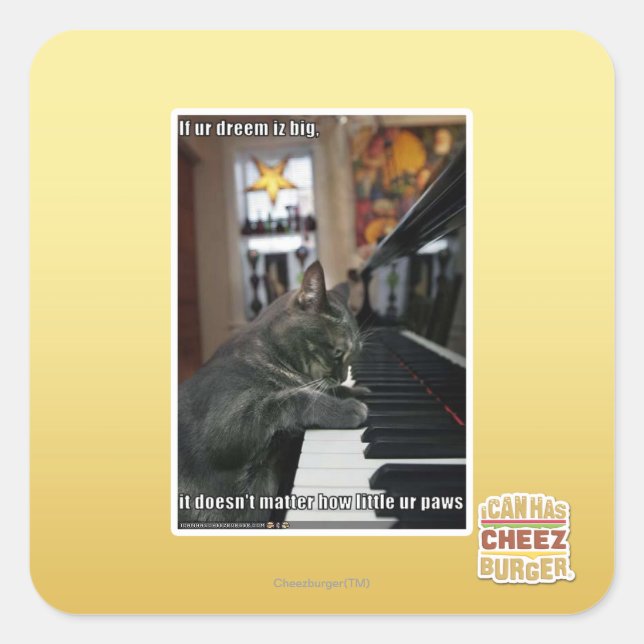 Wenn unser Traum groß ist Quadratischer Aufkleber (Vorderseite)