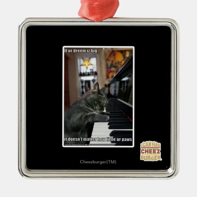 Wenn unser Traum groß ist Silbernes Ornament (Vorne)