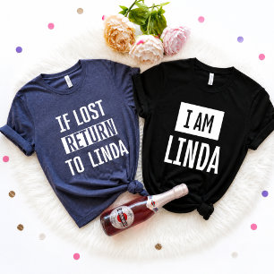 Wenn verloren, zurück an Benutzerdefinierter Name T-Shirt