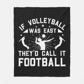 Wenn Volleyball einfach wäre, würden sie es Fußbal Fleecedecke