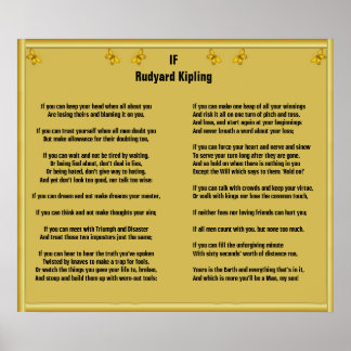 Wenn von Rudyard Kipling Poster