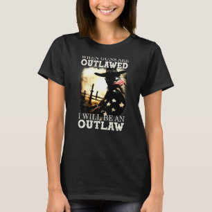 Wenn Waffen geächtet sind, werde ich ein Geächtete T-Shirt