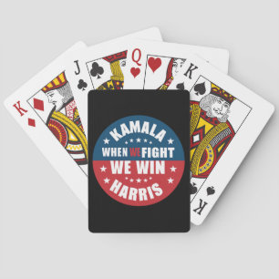 Wenn We Fight We Win 2024 Kamala Harris USA Spielkarten