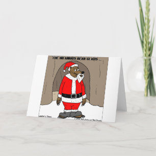 Wenn Weihnachtsmann Der Bär Lustige Weihnachtsgesc Feiertagskarte