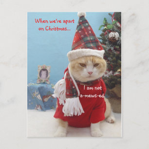 Wenn wir auf Weihnachten… getrennt sind,… Feiertagspostkarte