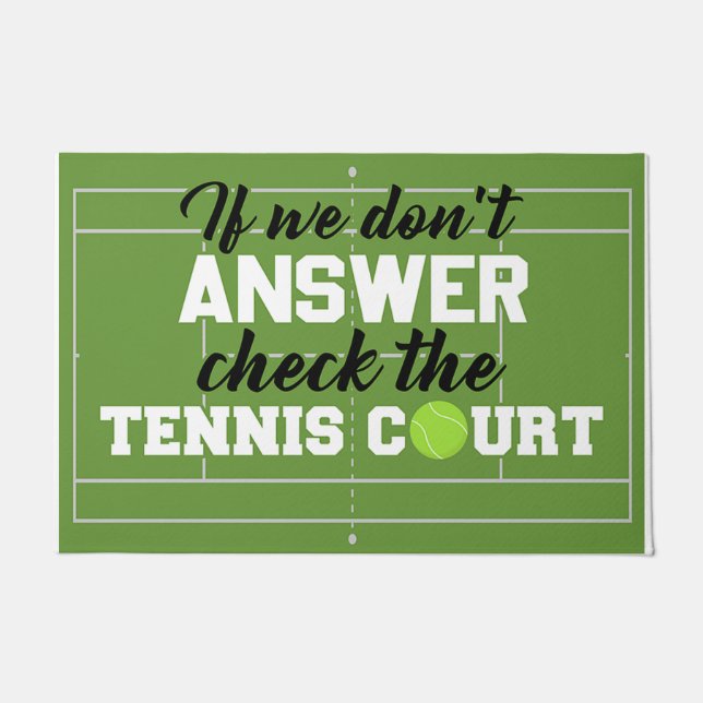 Wenn wir den Karo nicht beantworten, den Tennispla Fußmatte (Vorderseite)