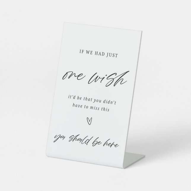 Wenn wir ein Wunschzettel hätten Sockelschild (Vorderseite)