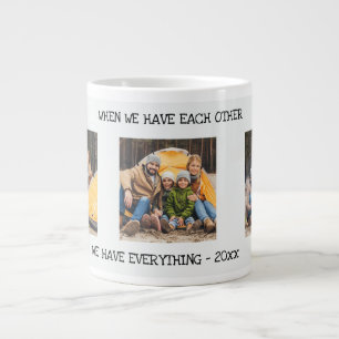 Wenn wir einander haben 3 Foto-Collage Jumbo-Tasse