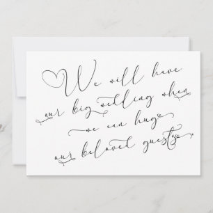 Wenn wir eine verspätete Hochzeitskarte umarmen kö Einladung