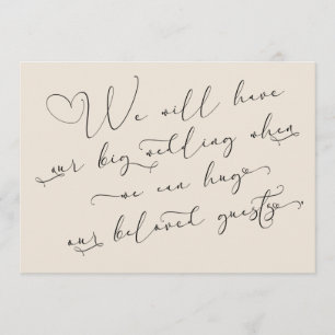 Wenn wir eine verspätete Hochzeitskarte umarmen kö Einladung