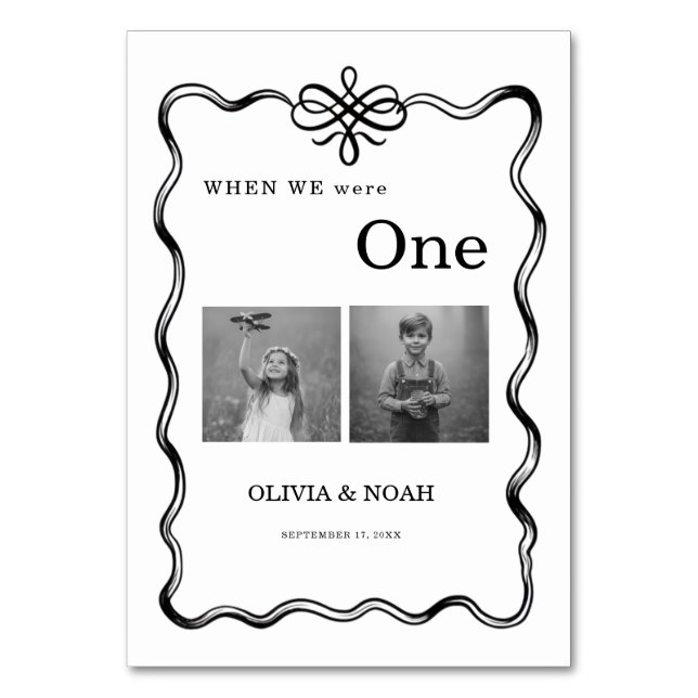 Wenn wir Hochzeitstisch-Karten waren, Tischnummer (Vorderseite)