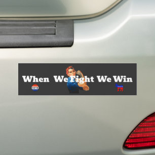 Wenn wir kämpfen, gewinnen wir Autoaufkleber