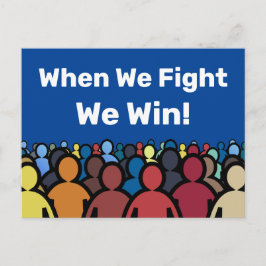 Wenn wir kämpfen gewinnen wir Harris Walz Postkarte