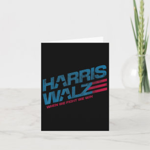 Wenn wir kämpfen, gewinnen wir Kamala Harris Cat L Karte