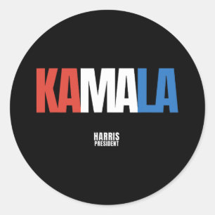 Wenn wir kämpfen gewinnen wir Kamala Harris für Pr Runder Aufkleber