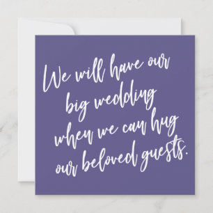 Wenn wir Lila verspätete Hochzeitskarte umarmen kö Einladung