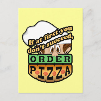 Wenn zuerst Sie nicht Auftragspizza folgen Sie Postkarte