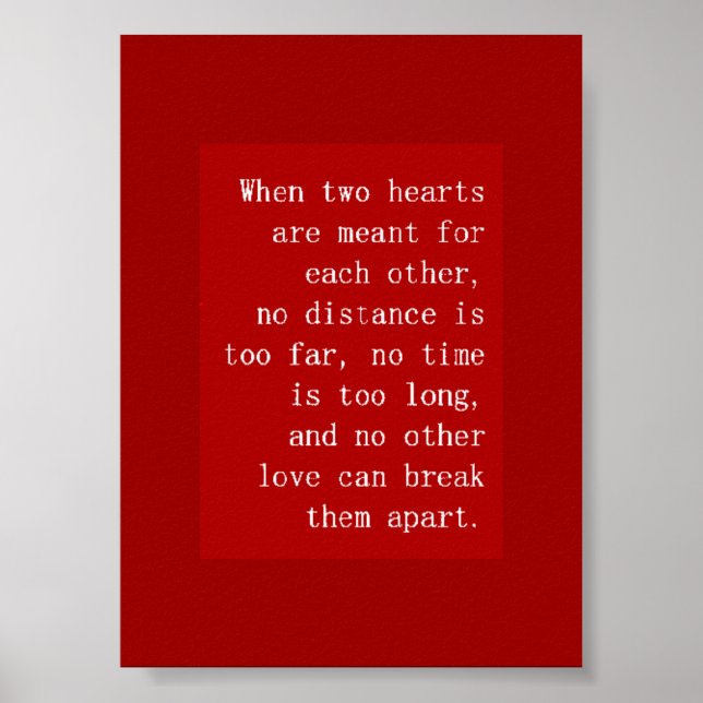 WENN ZWEI HERZEN FÜR EINEN ANDEREN GEGEBEN SIND, K POSTER (Vorne)