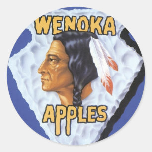 Wenoka Äpfel Runder Aufkleber