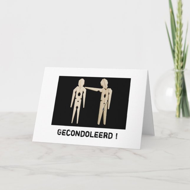 Wenskaart gecondoleerd karte (Vorderseite)