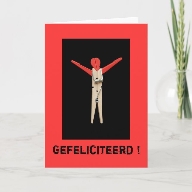 Wenskaart gefeliciteerd karte (Vorderseite)