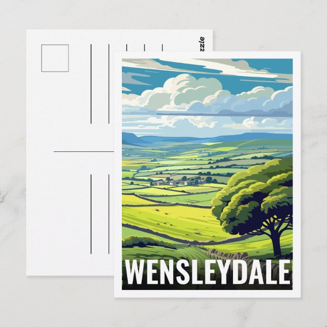 Wensleydale Yorkshire England - Geschenke Postkarte (Vorne/Hinten)
