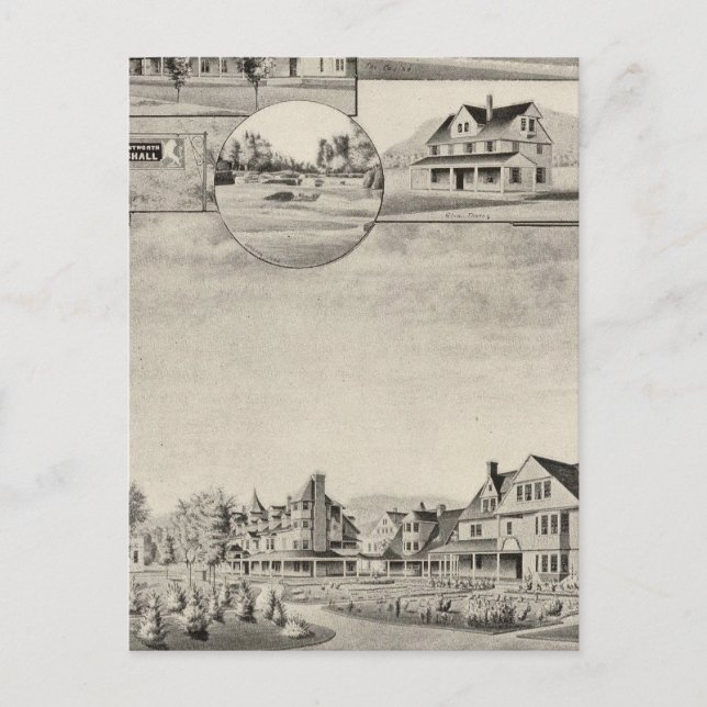 Wentworth Hall, Hütten Postkarte (Vorderseite)