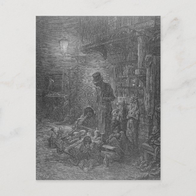 Wentworth Street, Whitechapel, aus "London Postkarte (Vorderseite)