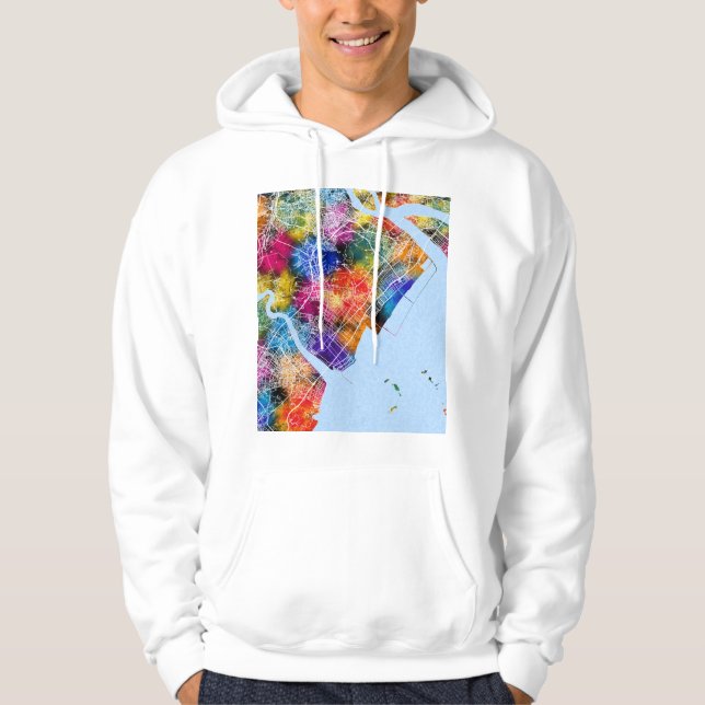 Wenzhou China City Map Hoodie (Vorderseite)