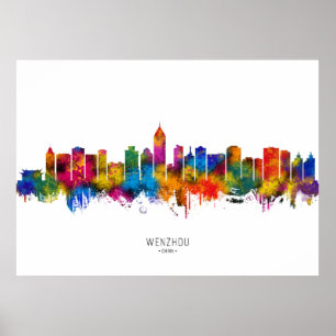Wenzhou China Skyline Poster