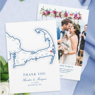 Wequassett Resort Cape Cod Wedding Foto Dankeskarte